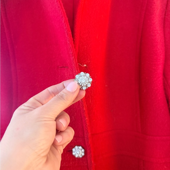J. Crew Vibrant Red Pea Coat - Picture 4 of 7